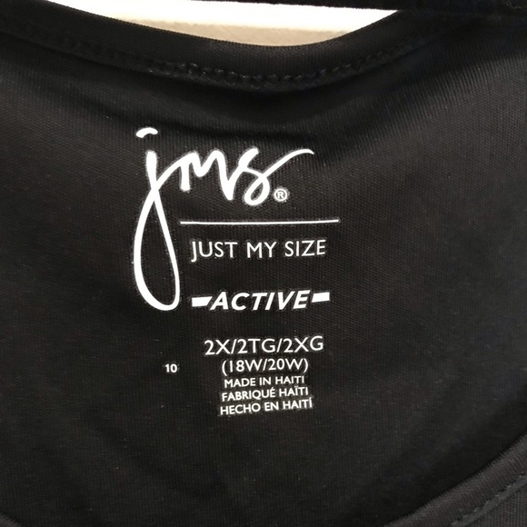 Jms, Just My Size - Active Sleeveless Black Top for Women. Size: 2X. - Picture 3 of 9